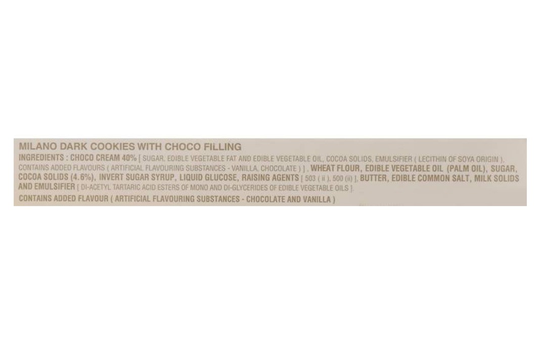Parle Milano Centre Filled Dark Cookies With Choco Fillings   Box  75 grams